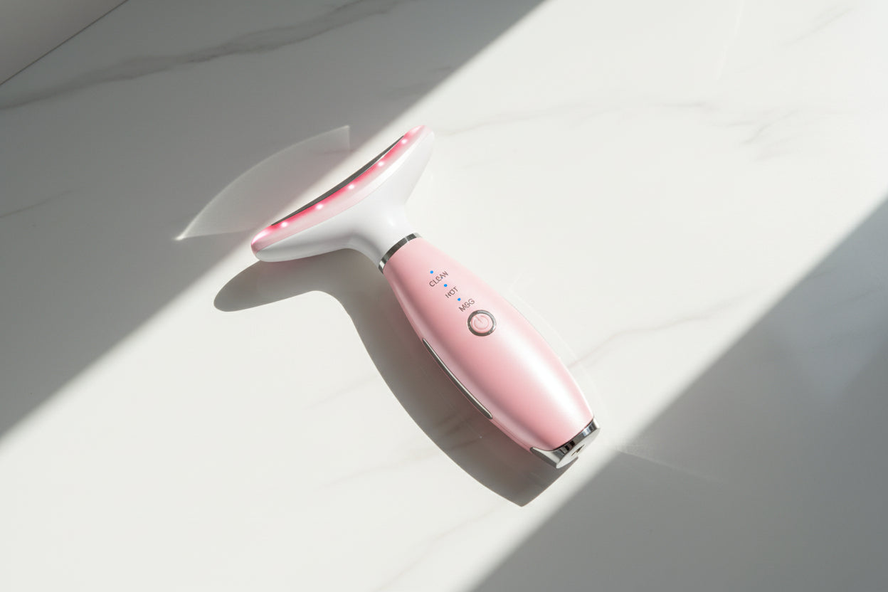 Skin Care Neck Face Massage Tool With Thermals, 3-in-1 Facial Massager