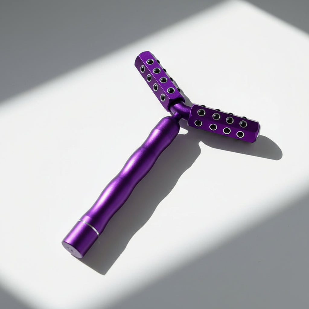 3D roller face massager